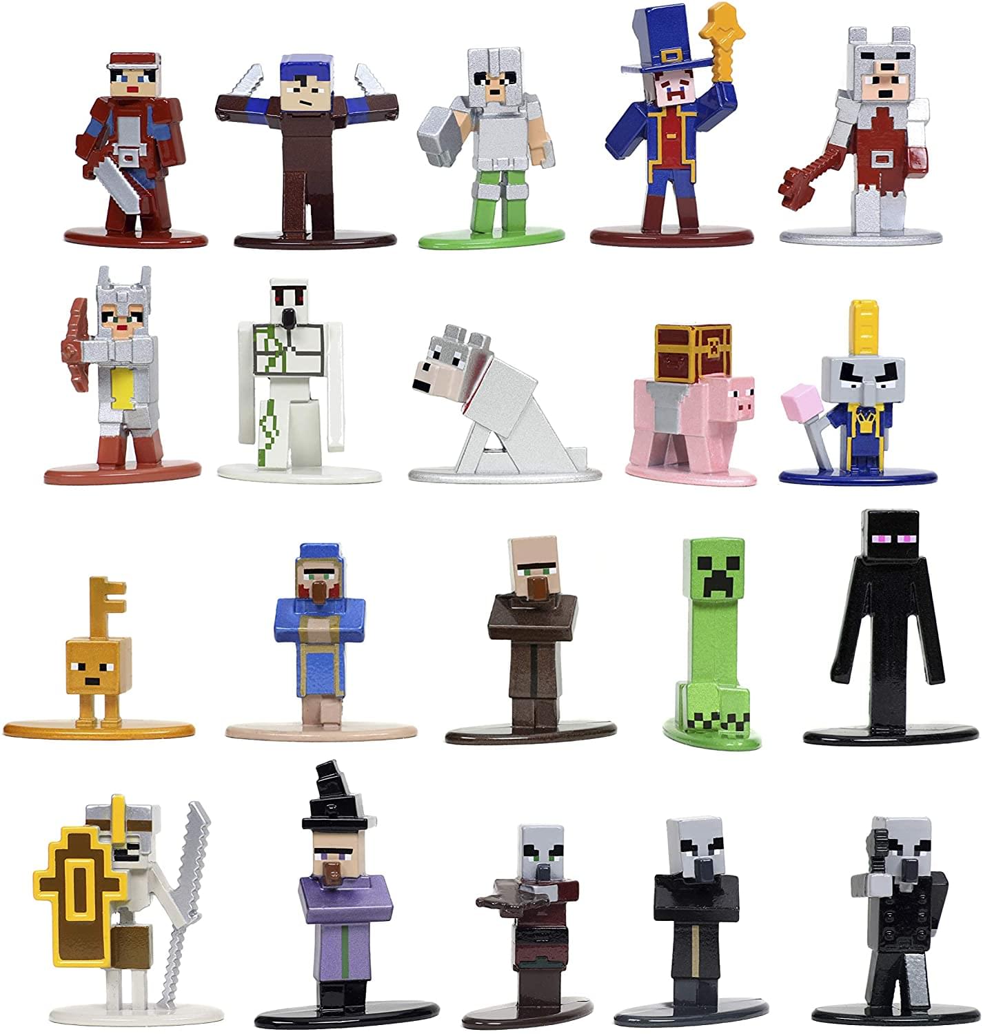 Minecraft Nano Metalfigs 20 Pack Wave 4 | 1.65 Inch Die-Cast Metal Figures