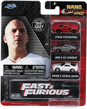 Fast and Furious 1.65 Inch Nano 3-Pack Wave 4 Diecast Cars