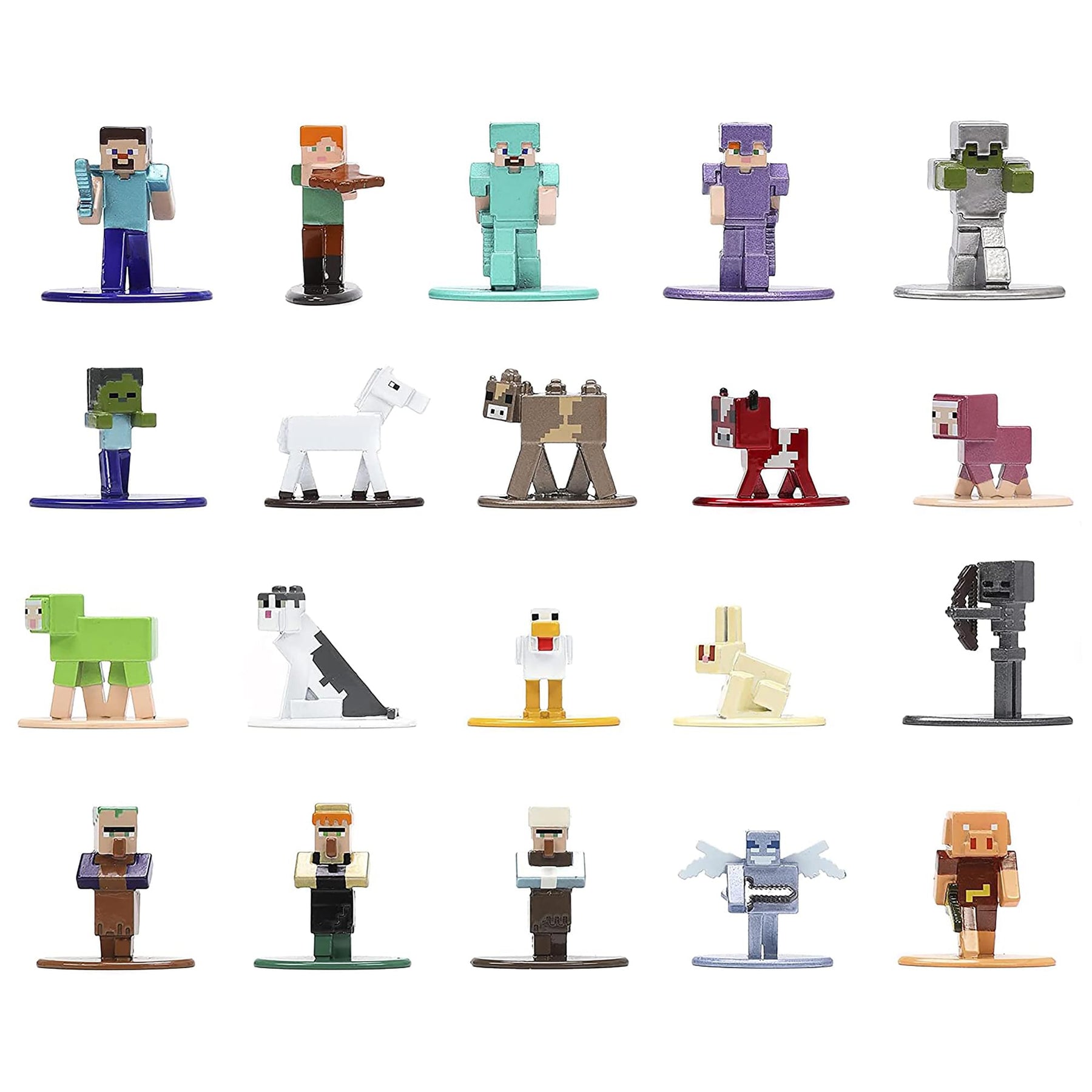 Minecraft Nano Metalfigs 20 Pack Wave 6 | 1.65 Inch Die-Cast Metal Figures