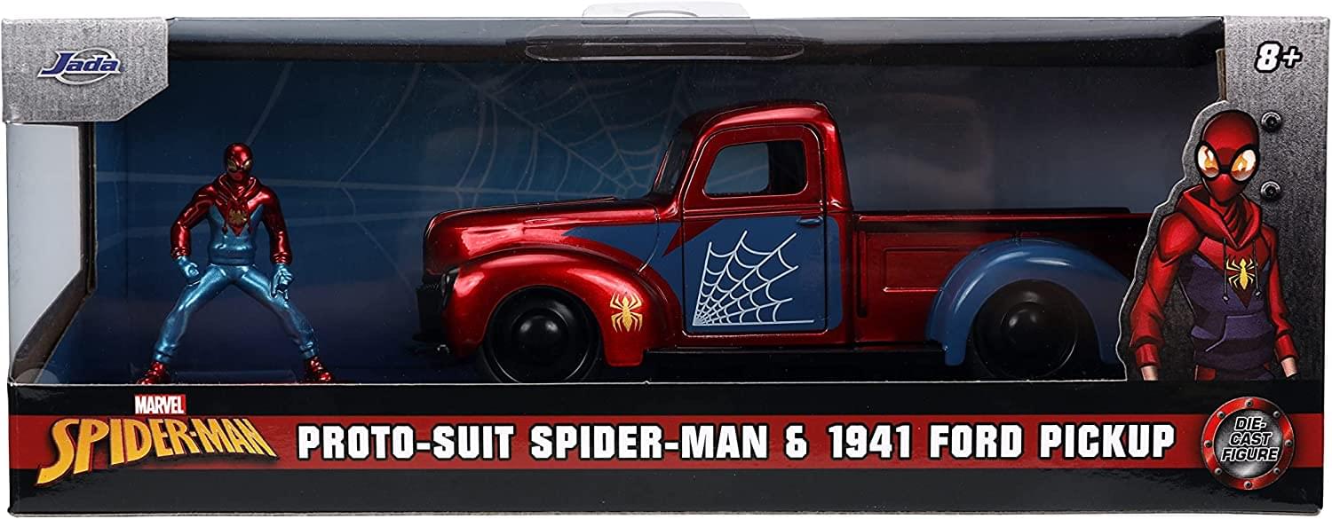 Marvel 1:32 Proto-Suit Spider-Man 1941 Ford Pickup Diecast Car and Figure