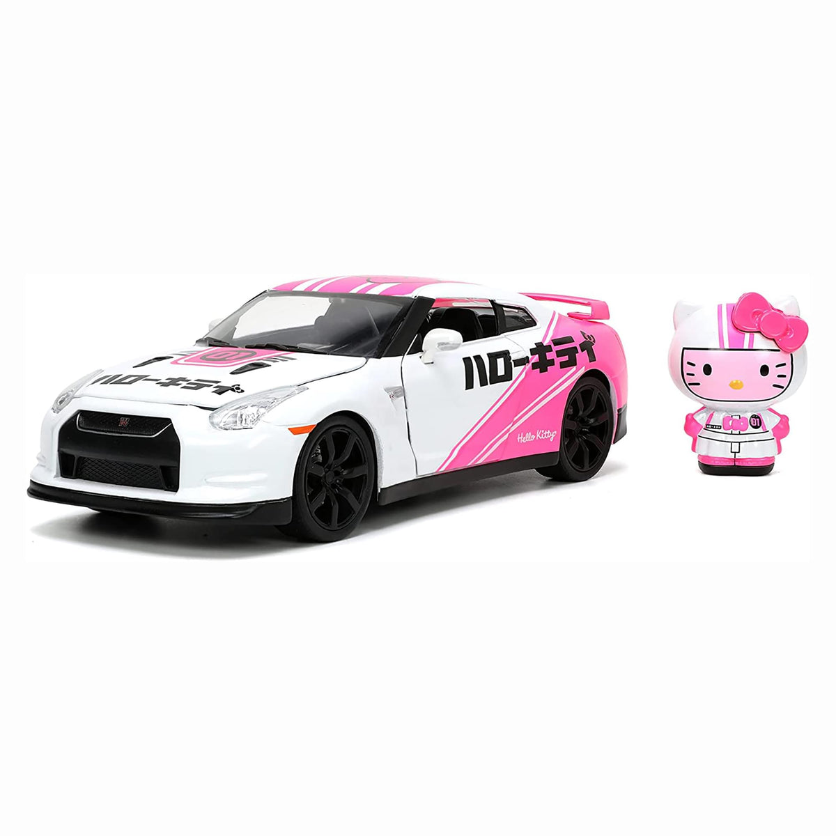 Hello Kitty Toyko Speed 1:24 2009 Nissan GT-R R35 Die Cast Vehicle with  Figure