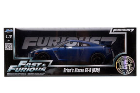 Fast & Furious 1:18 Die-Cast Vehicle: Brian's Nissan GT-R (R35)