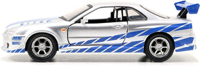 Fast and Furious 1:32 Brians Nissan Skyline GT-R R34 Diecast Car