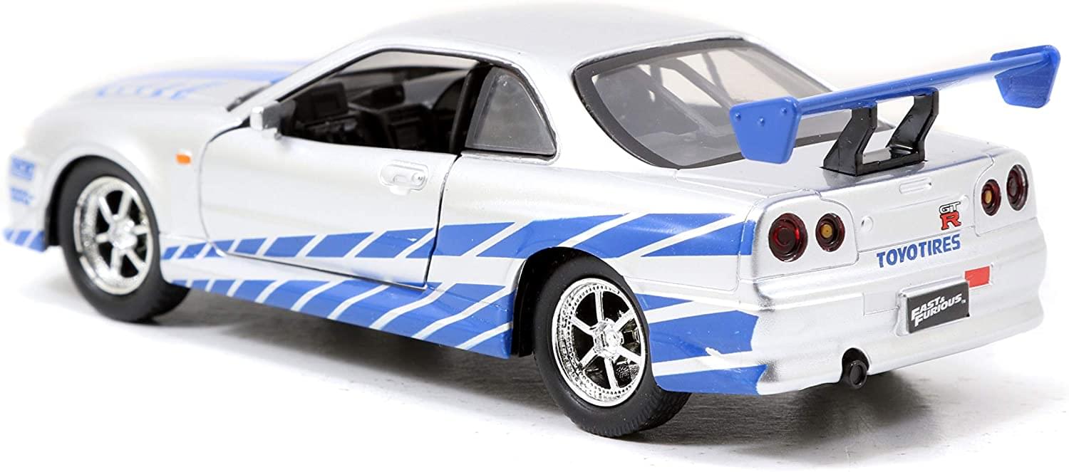 Fast and Furious 1:32 Brians Nissan Skyline GT-R R34 Diecast Car