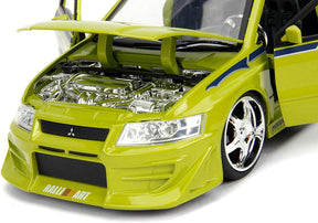 Fast & Furious Brian's Green Mitsubishi Lancer EVO VII 1:24 Die Cast Vehicle