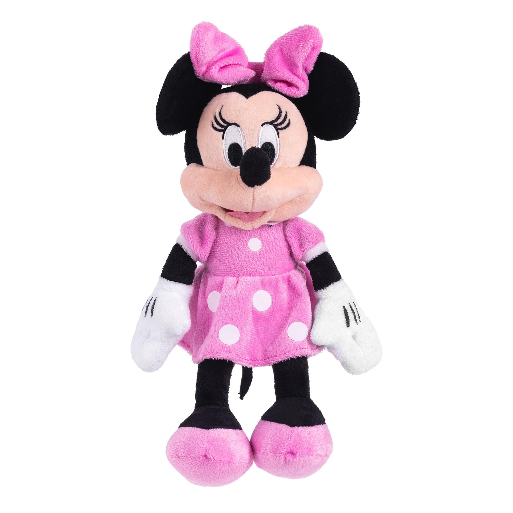 Disney Minnie Mouse 11 inch Child Plush Toy Stuffed Character Doll in Pink Dress