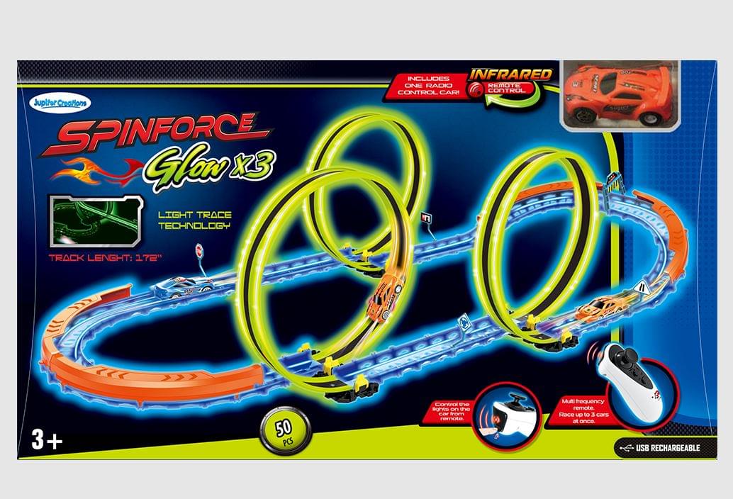 SpinForce Glow X3 | Infrared RC Car and Track