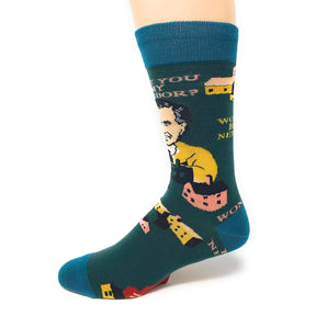 Mister Rogers Neighborhood Be My Neighbor Men's Crew Socks | One Size