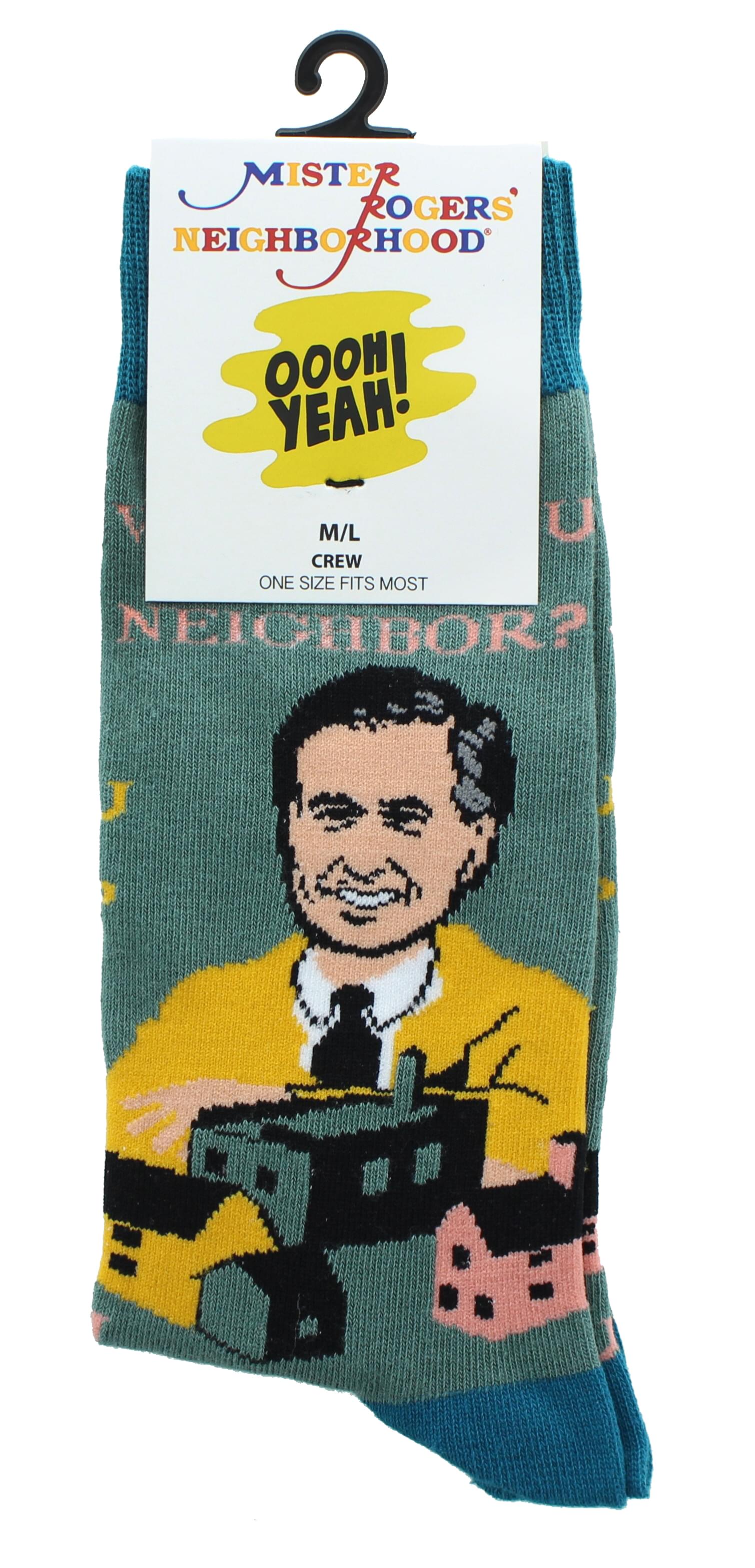 Mister Rogers Neighborhood Be My Neighbor Men's Crew Socks | One Size