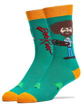 Bob Ross Fuzzy Hair Men's Crew Socks | One Size