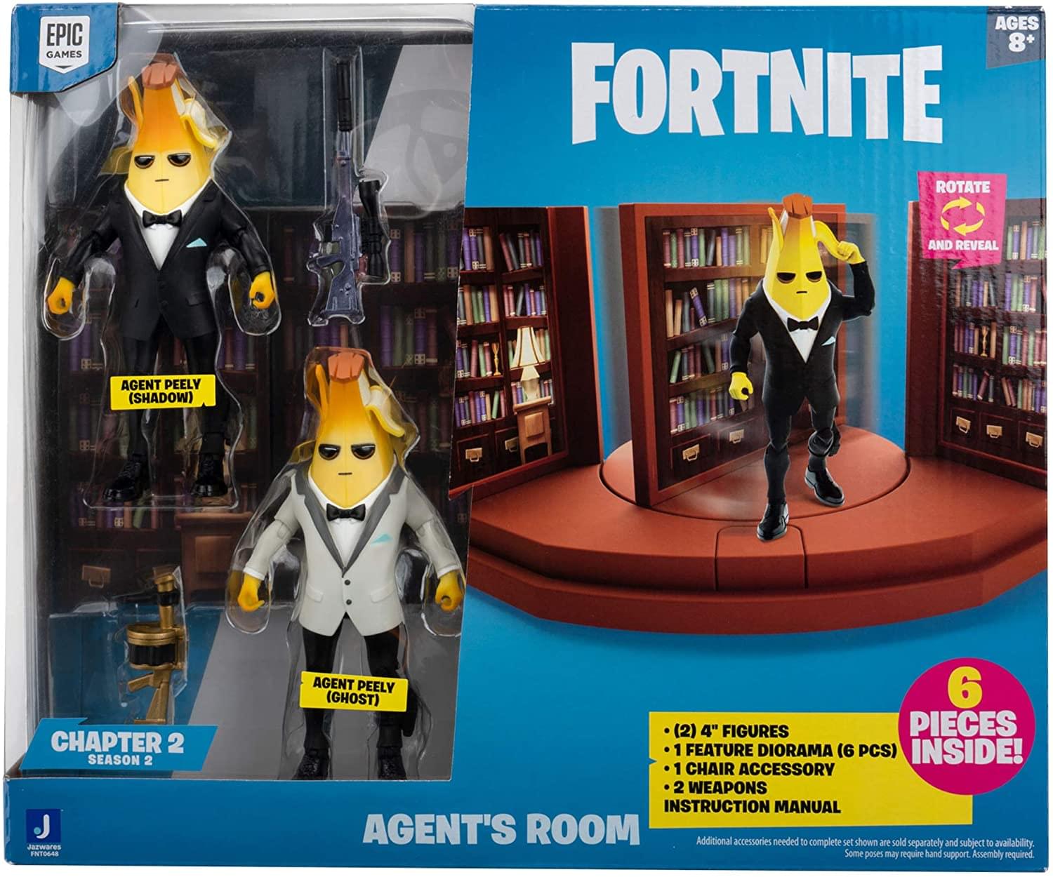 Fortnite Agent's Room Playset with Agent Peely Figures