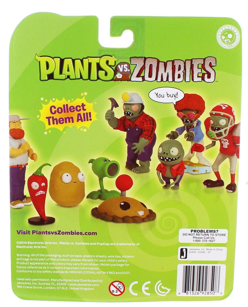 Plants Vs Zombies 3" Figure 2-Pack: Cowboy Zombie & Chili Bean