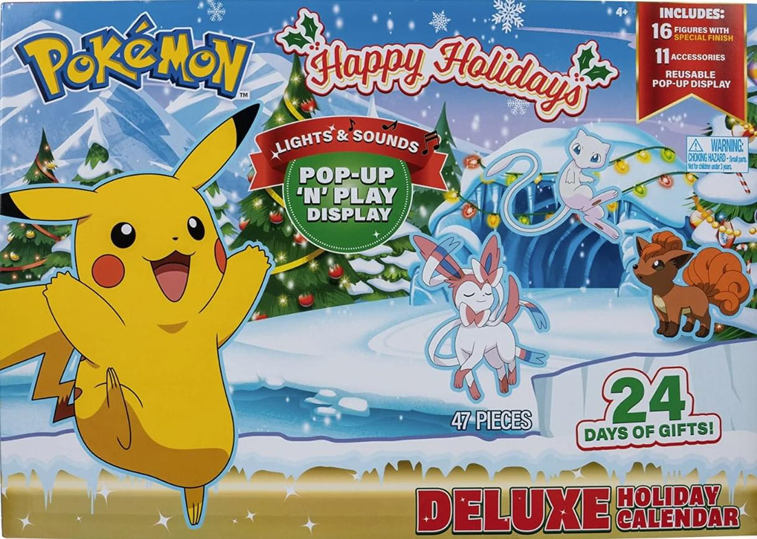 Pokemon Deluxe Holiday Calendar 24 Days of Gifts Free Shipping