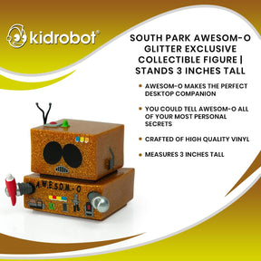 South Park AWESOM-O Glitter Exclusive Collectible Figure | Stands 3 Inches Tall