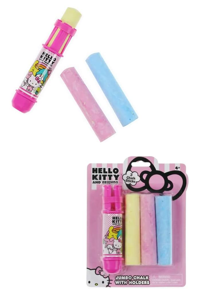 Hello Kitty 3-Piece Jumbo Chalk Set with Holder