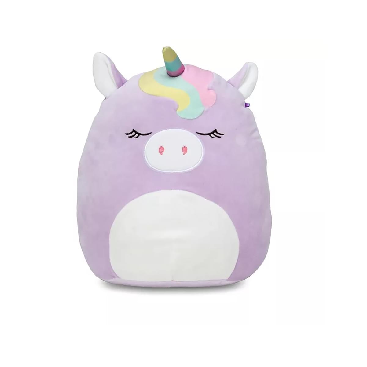 Squishmallow 12 Inch Plush | Sylvia the Purple Unicorn w/ Rainbow Bangs