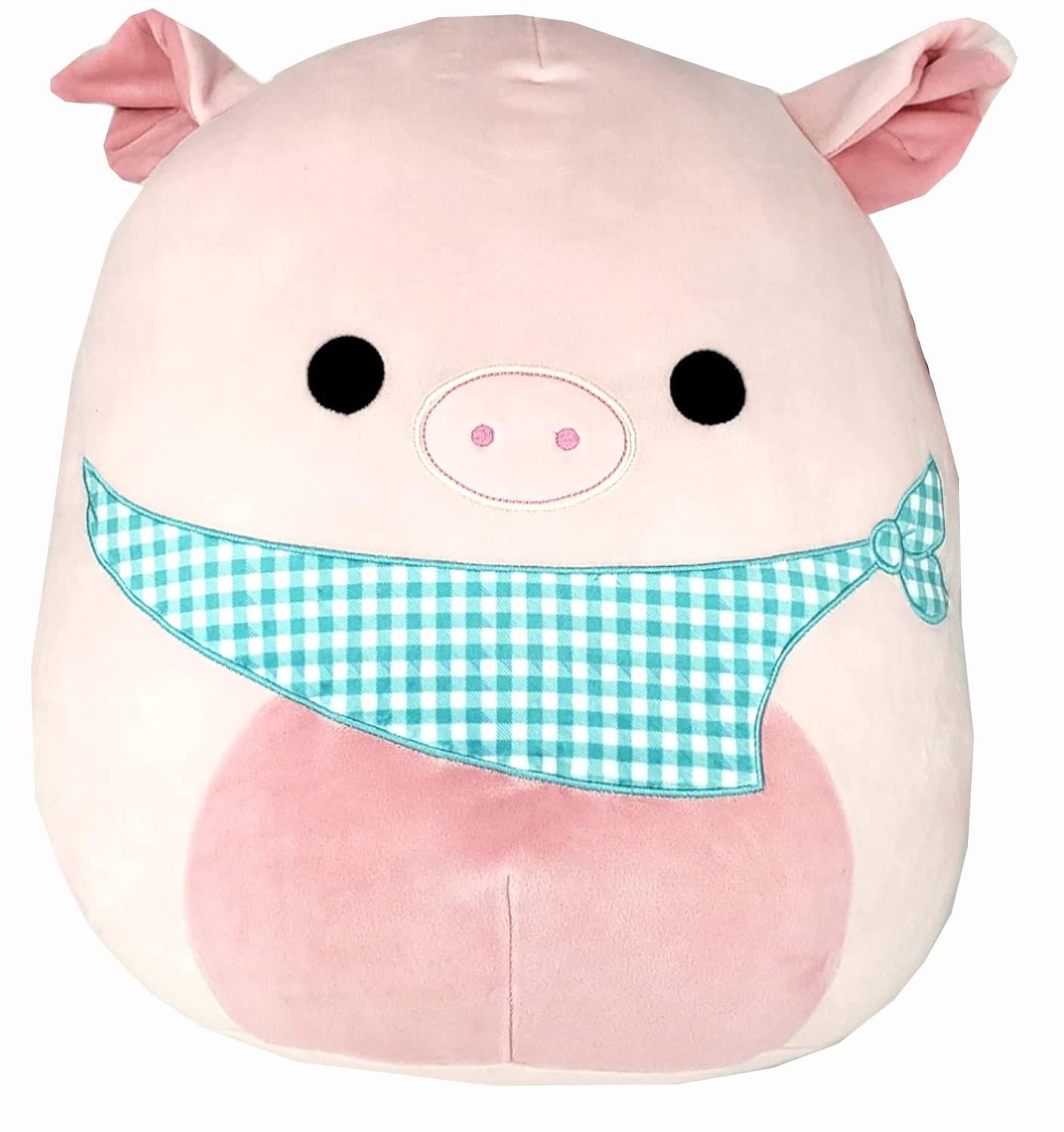 Squishmallow 16 Inch Plush | Peter The Pink Pig With Bandana