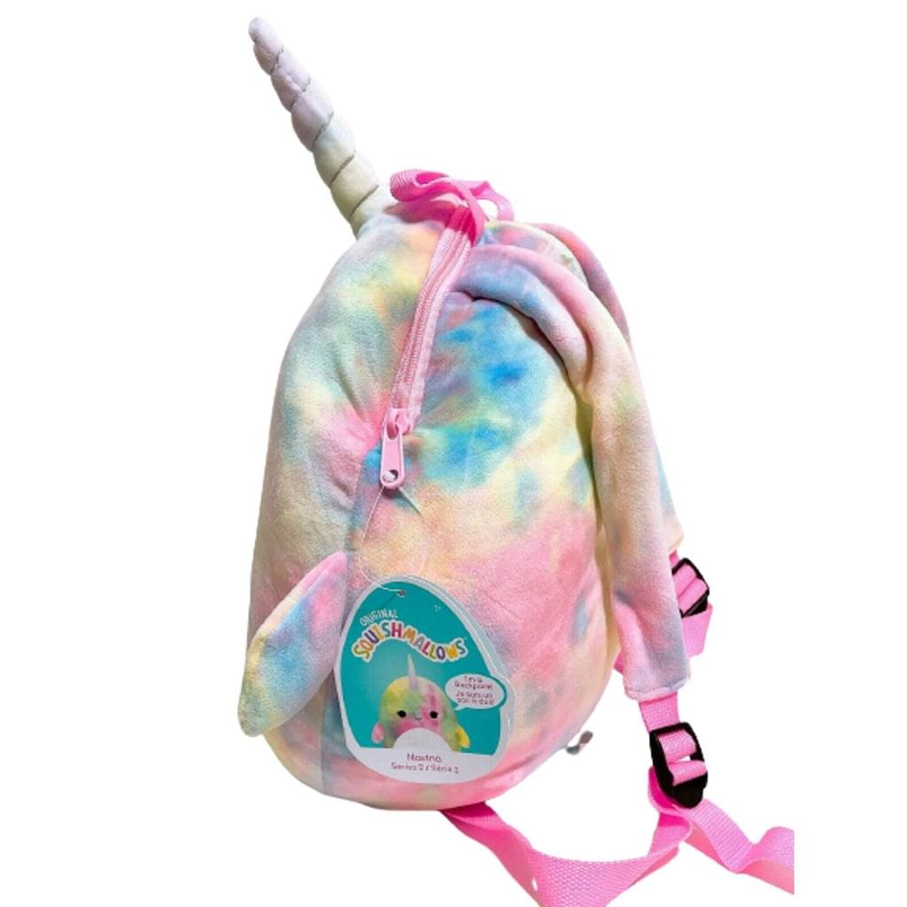 Squishmallow 12 Inch Plush Backpack | Navina the Pink Tie Die Narwhal