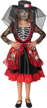 Roses & Skull Catrina Premium Child Costume