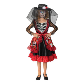 Roses & Skull Catrina Premium Child Costume