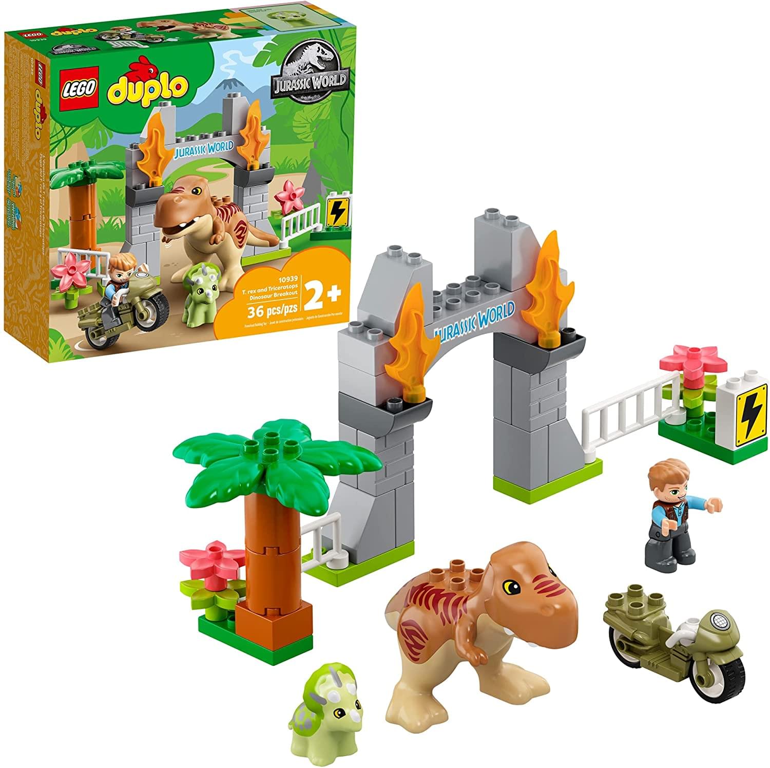 LEGO DUPLO 10939 Jurassic World Dinosaur Breakout 36 Piece Building Kit