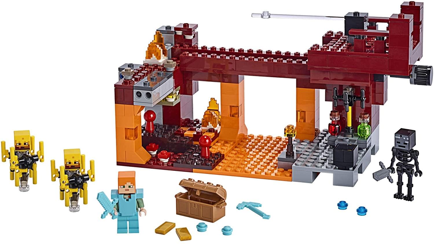 LEGO Minecraft The Blaze Bridge 21154 | 372 Piece Building Kit