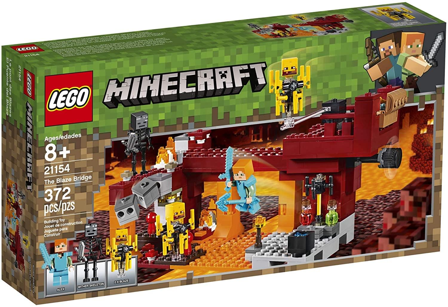 LEGO Minecraft The Blaze Bridge 21154 | 372 Piece Building Kit