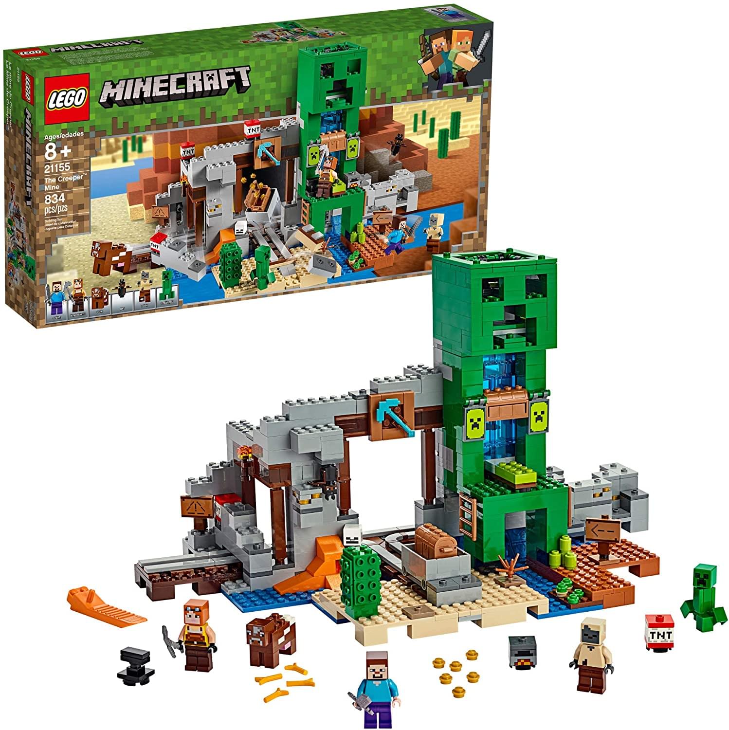 LEGO Minecraft 21155 The Creeper Mine 834 Piece Building Set