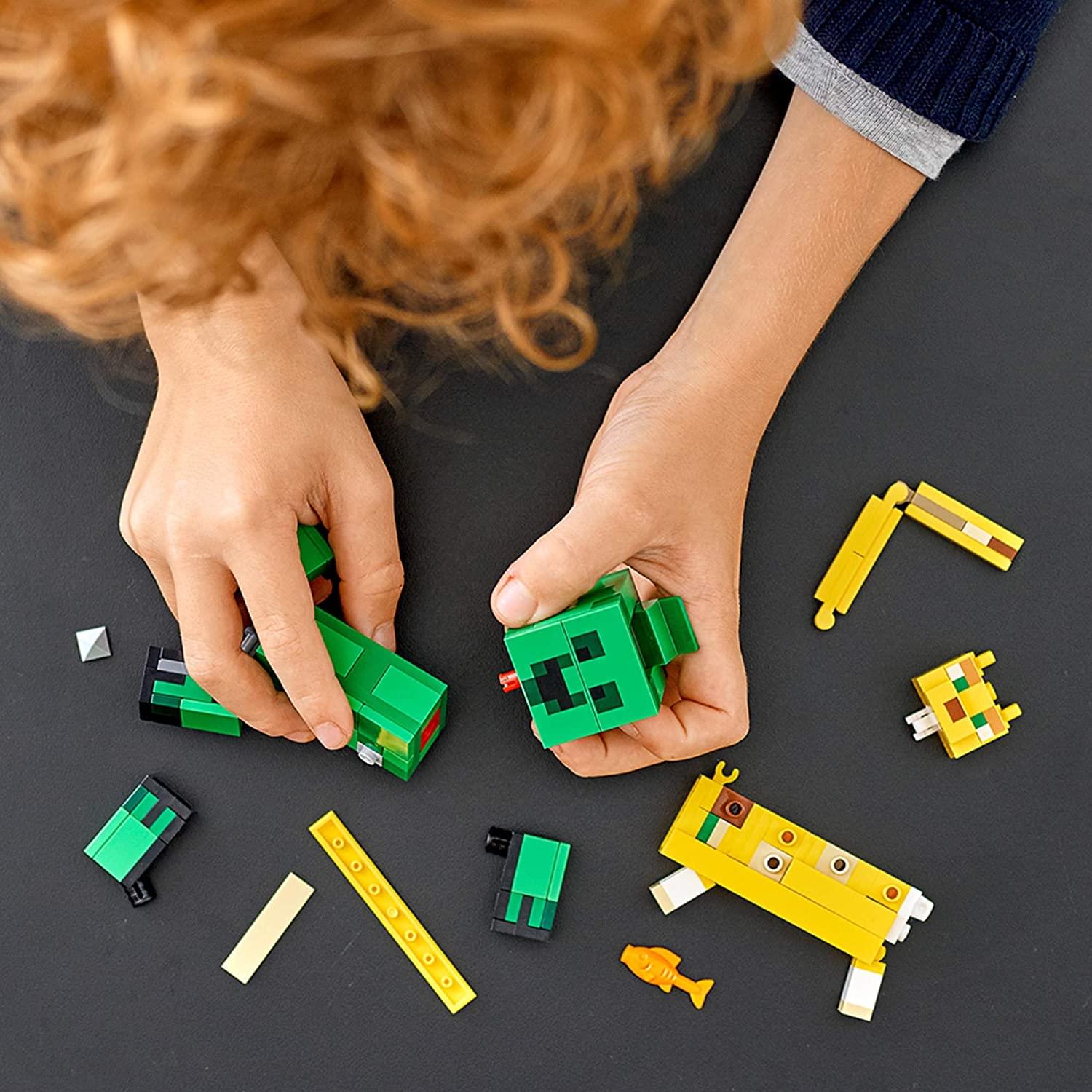 LEGO Minecraft Creeper BigFig & Ocelot 21156 | 184 Piece Building Figure Set