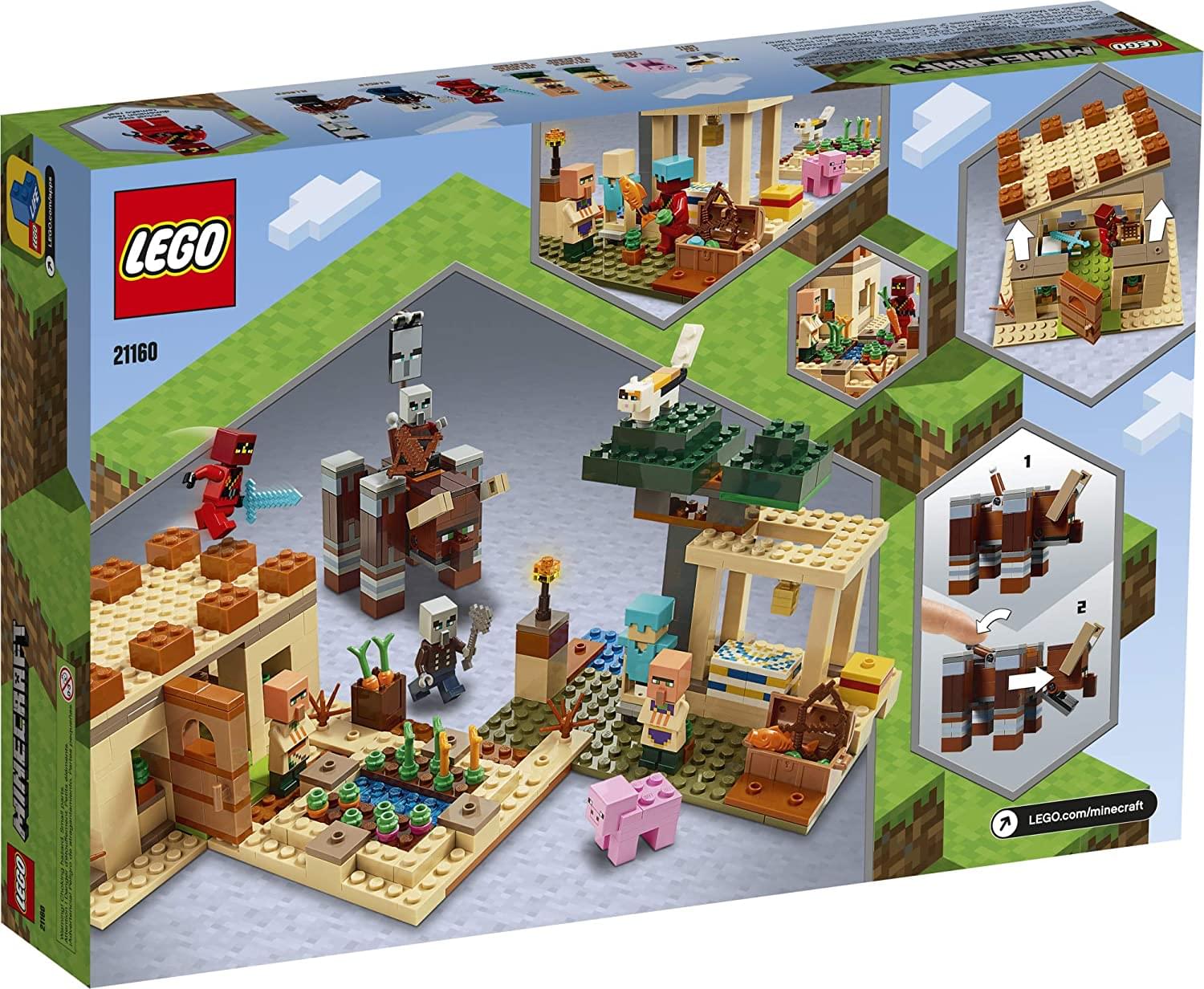 LEGO Minecraft The Illager Raid 21160 | 562 Piece Building Kit