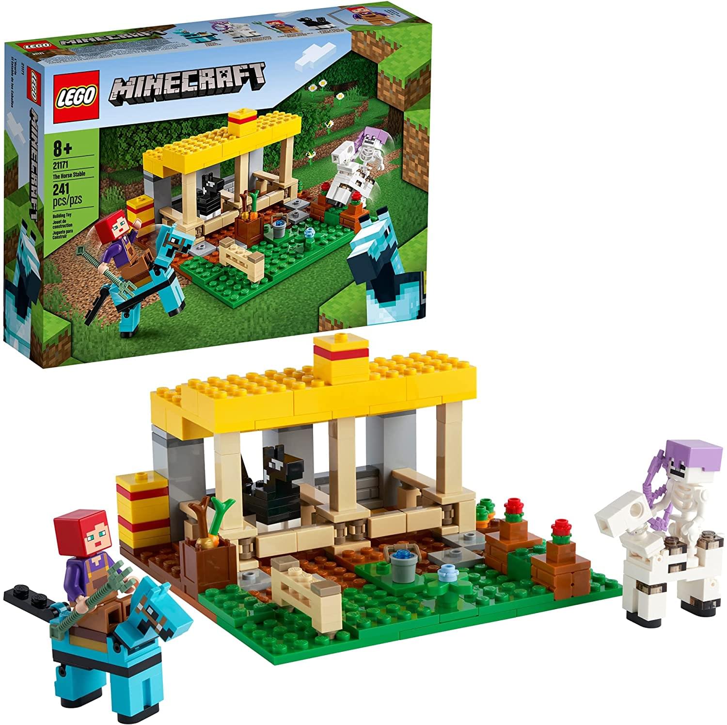 LEGO Minecraft 21171 The Horse Stable 241 Piece Building Kit
