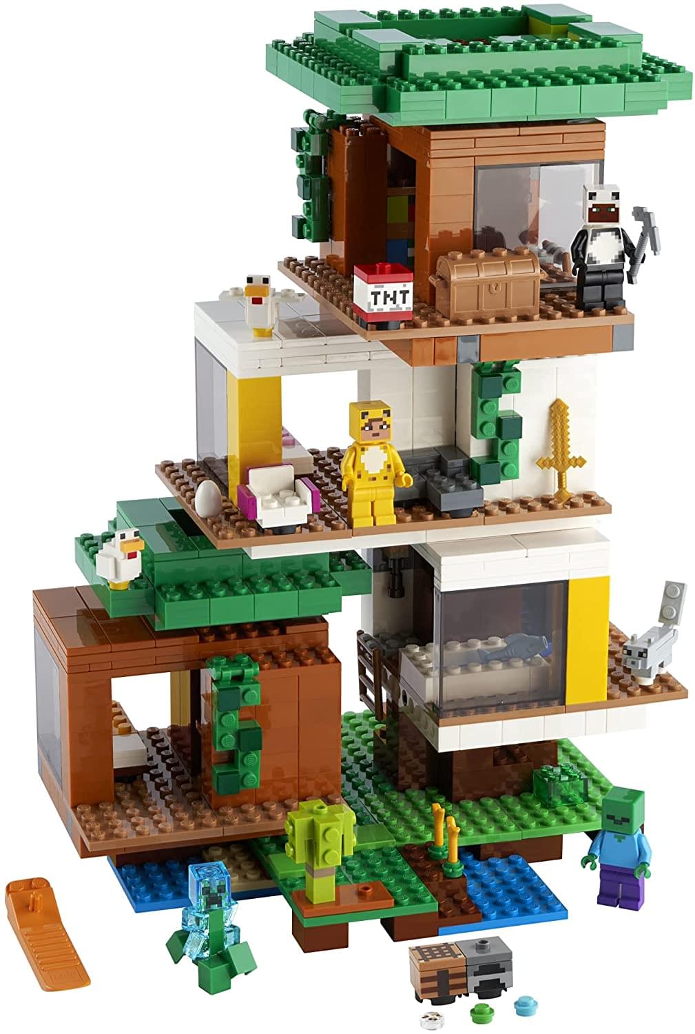 LEGO Minecraft 21174 The Modern Treehouse 909 Piece Building Kit