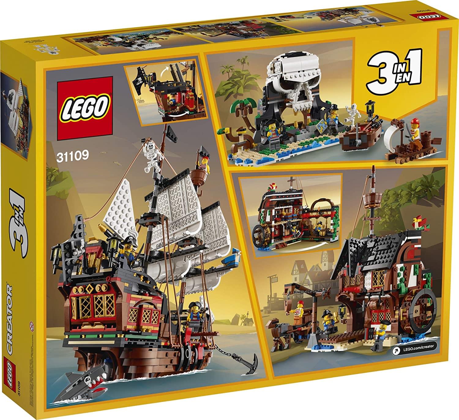 LEGO Creator 3in1 Pirate Ship 31109 | 1264 Piece Building Kit