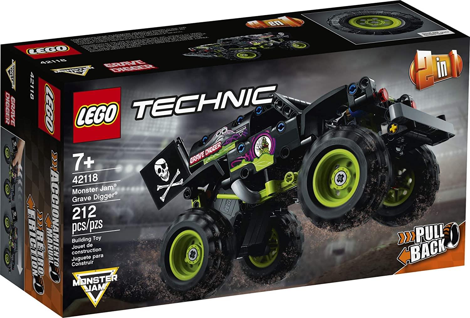 LEGO Technic 42118 Monster Jam Grave Digger 212 Piece Building Kit