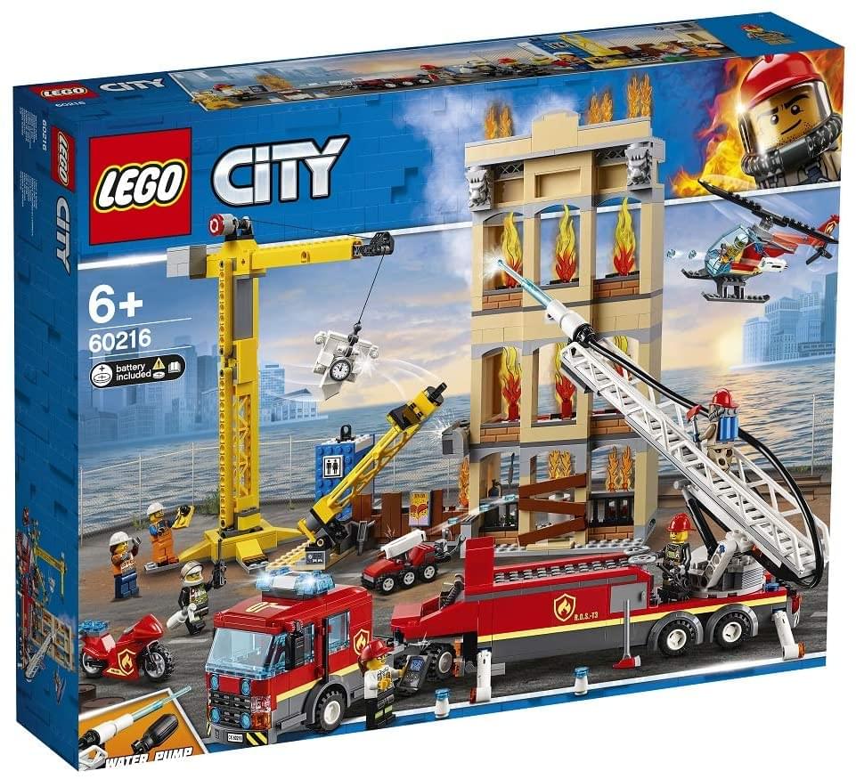 LEGO City Downtown Fire Brigade 943 Piece Building Kit