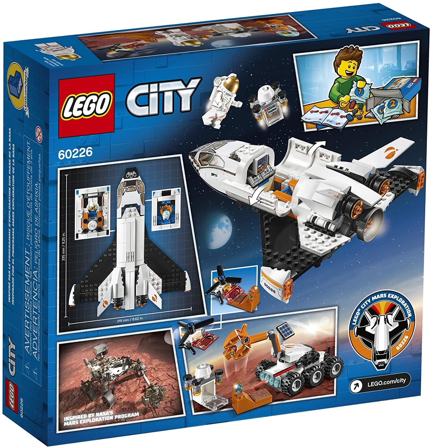 LEGO City 60226 Mars Research Shuttle 273 Piece Building Kit
