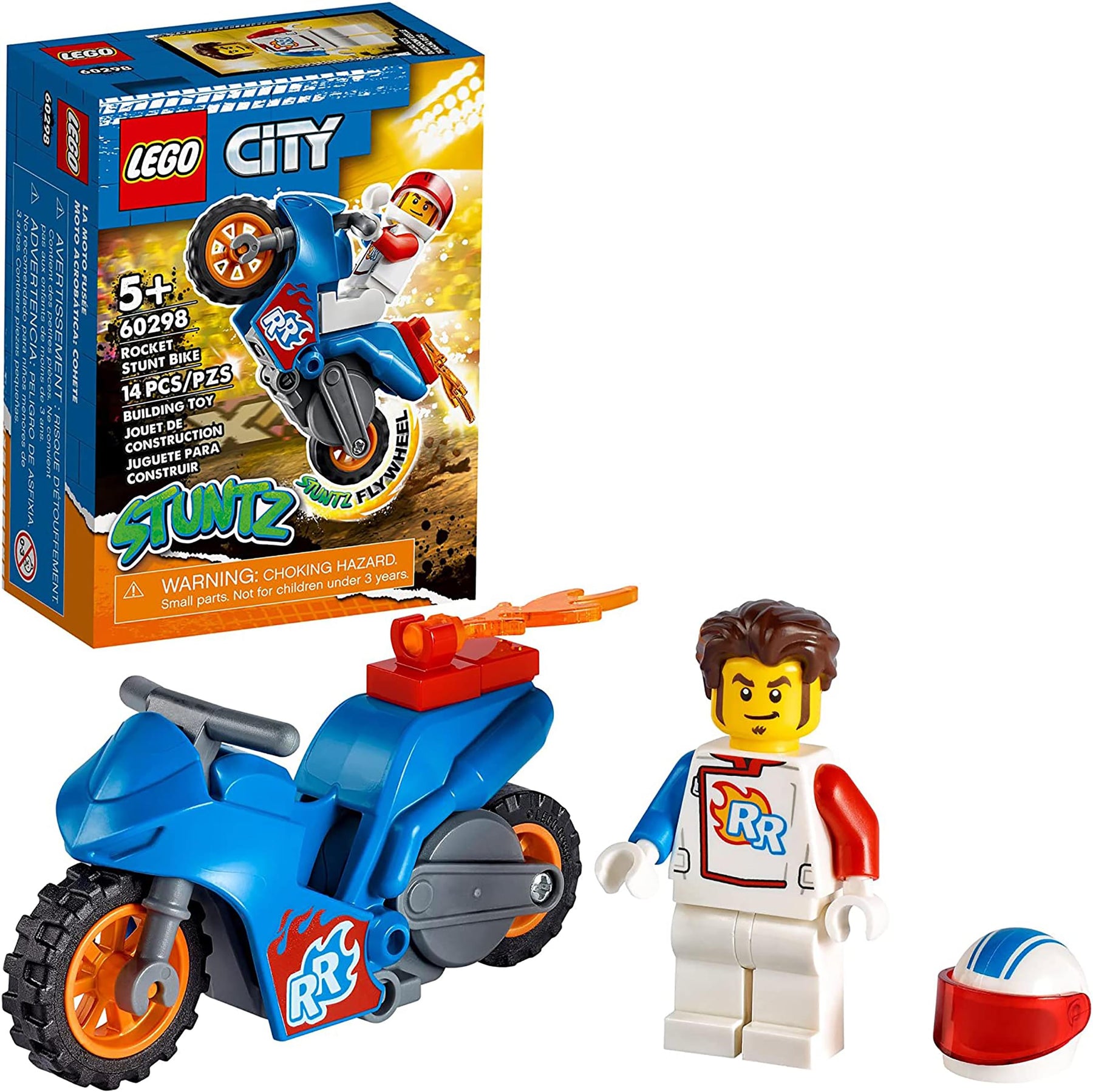 LEGO City Stuntz 60298 Rocket Stunt Bike 14 Piece Building Kit