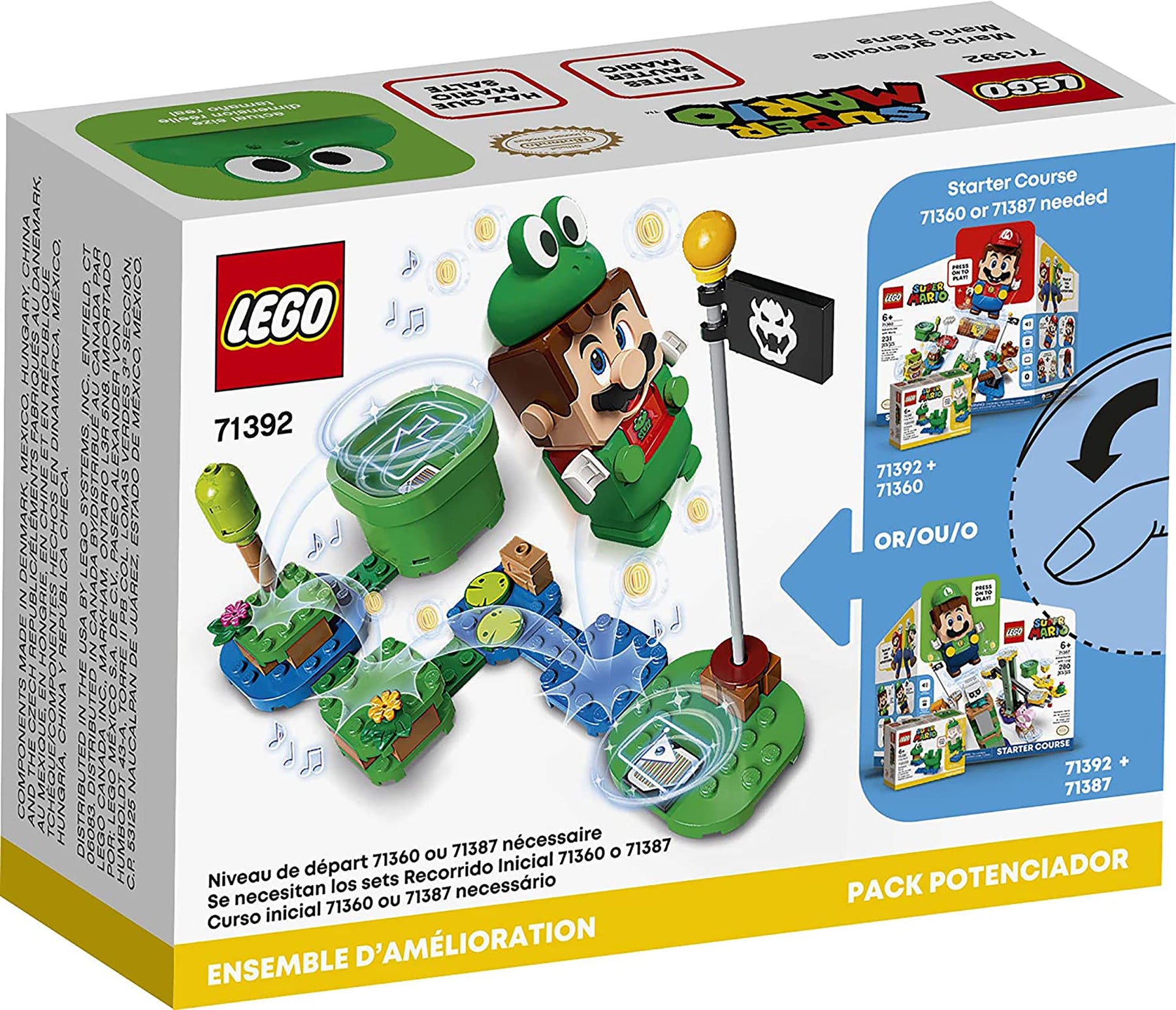 Bliv Hukommelse Miniature LEGO Super Mario 71392 Frog Mario Power-Up Pack | Free Shipping