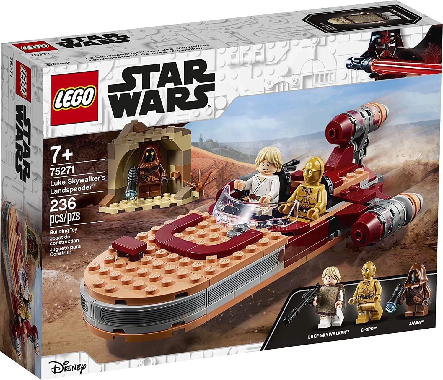 LEGO Star Wars 75271 Luke Skywalkers Landspeeder 236 Piece Building Kit