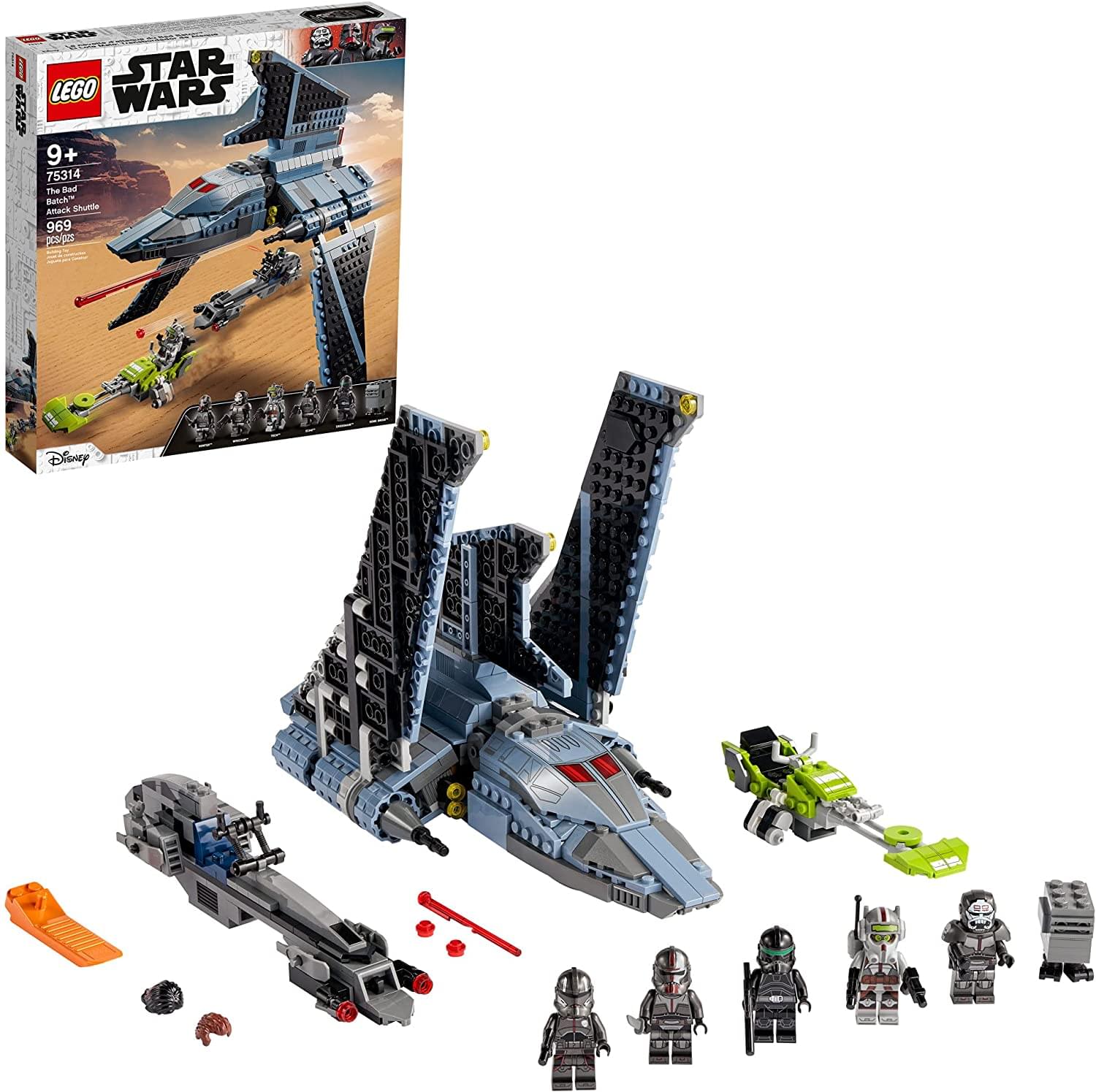 LEGO Star Wars 75314 The Bad Batch Attack Shuttle 969 Piece Building Kit