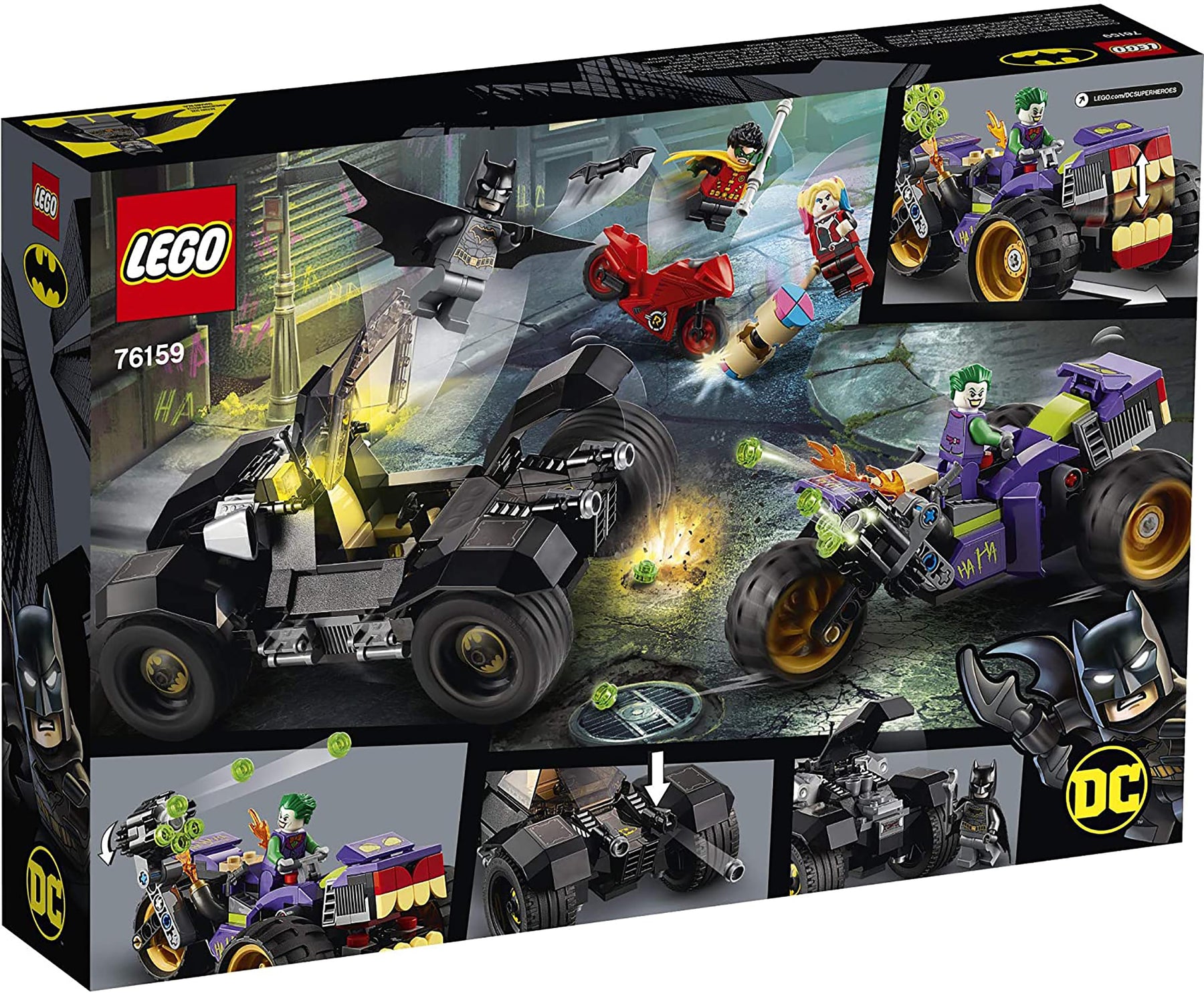 LEGO DC Super Heroes 76159 Jokers Trike Chase 440 Piece Building Kit