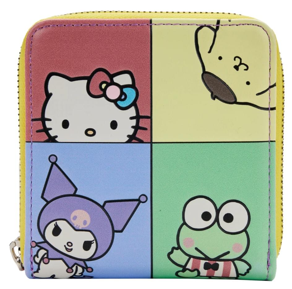 Hello Kitty and Friends Color Block Zip Around Wallet