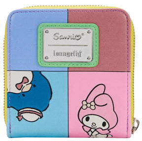 Hello Kitty and Friends Color Block Zip Around Wallet
