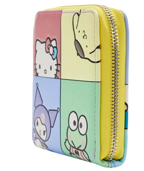 Hello Kitty and Friends Color Block Zip Around Wallet