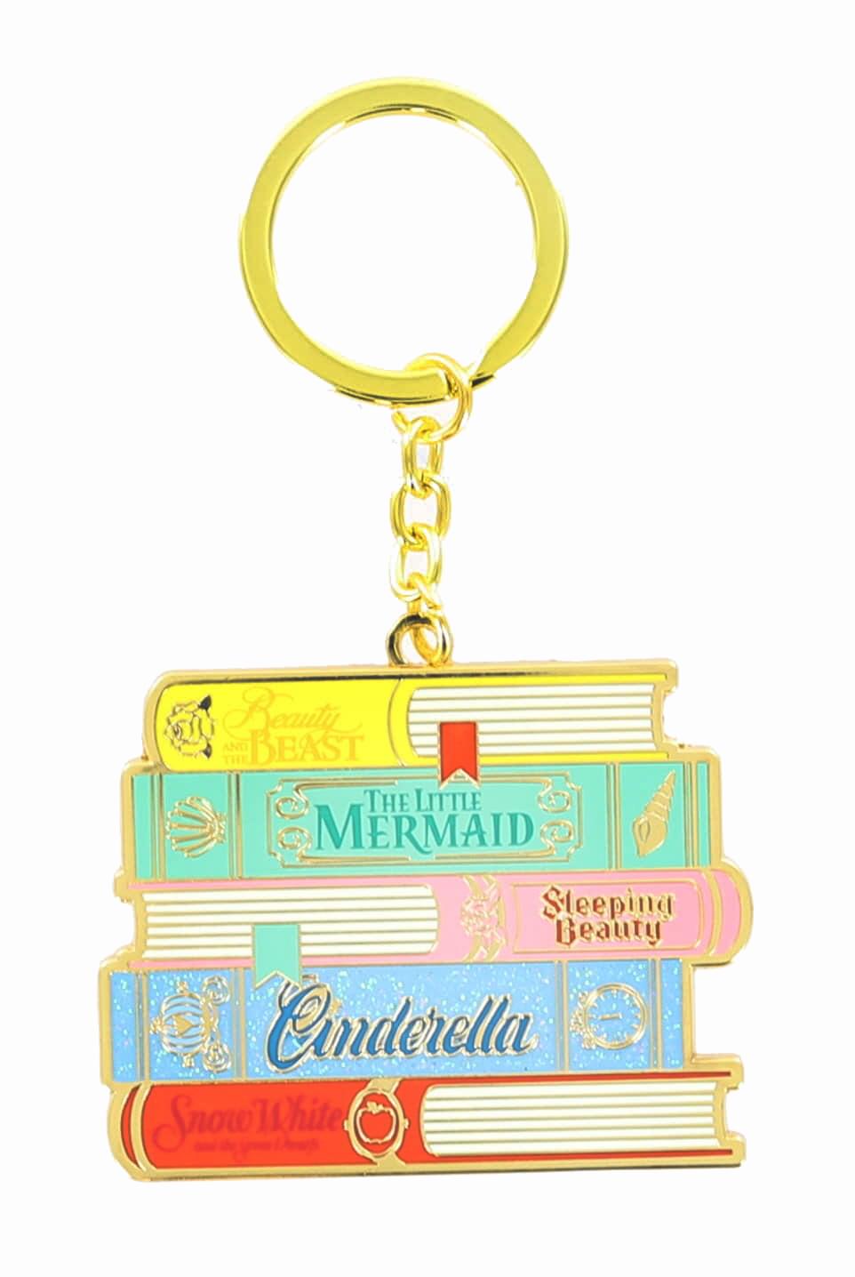 Disney Princess Books Enamel Pendant Keychain