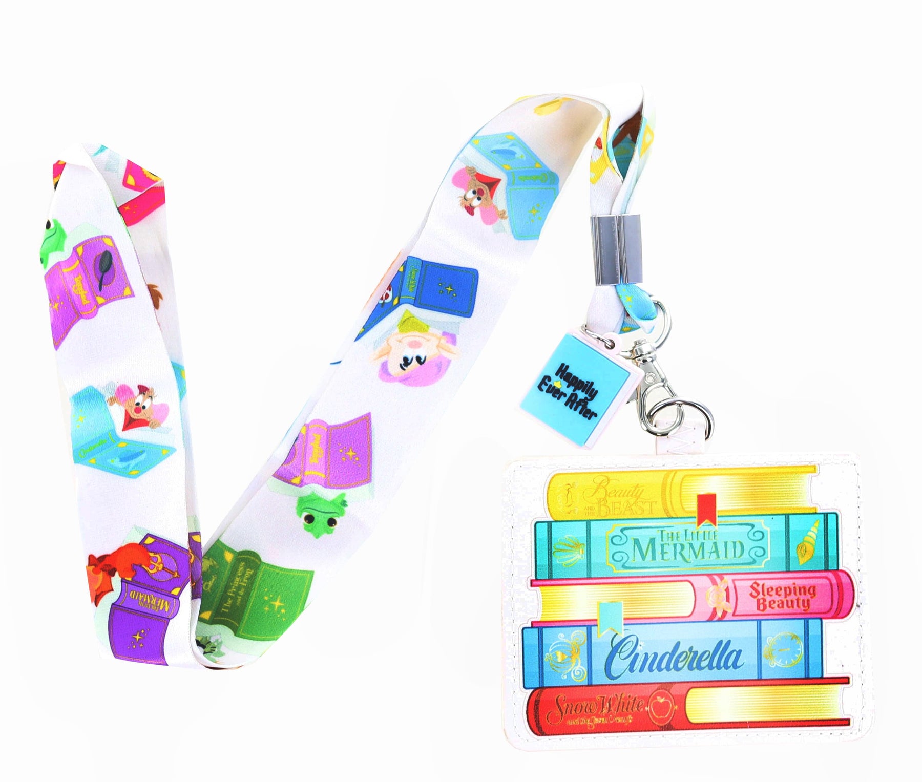Disney Princess Books Lanyard with Cardholder and Charm