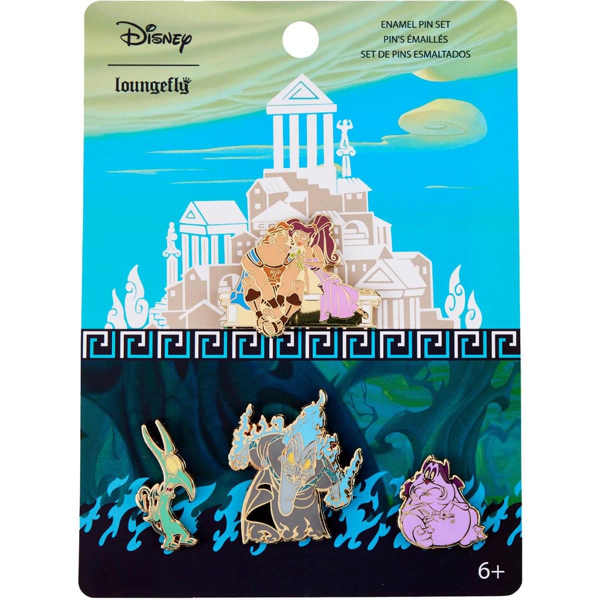 Disney Hercules 4 Piece Collector Enamel Pin Set