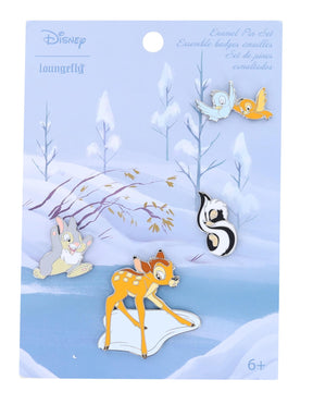 Disney Bambi Snow Day 4-Piece Enamel Pin Set