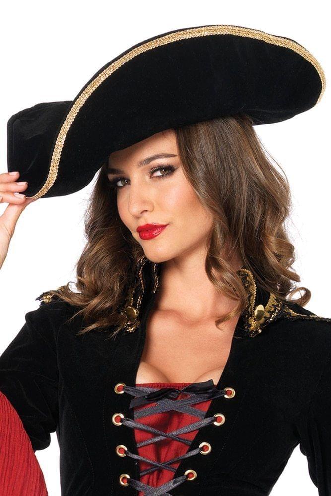 Adult Pirate Costume Hat, Black