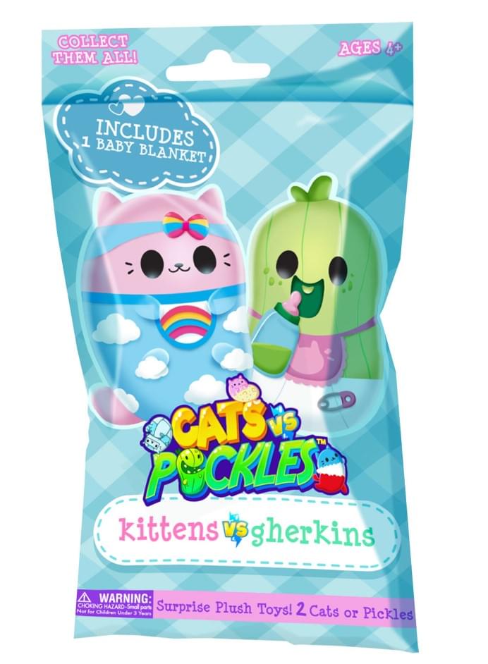 Cats vs Pickles Kittens vs Gherhkins 3 Inch Plush Mystery Bag | One Random
